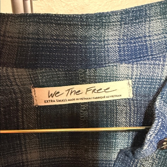 We The Free Blue Checkered Top - Picture 2 of 3